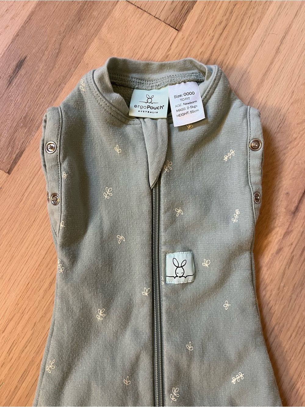 ErgoPouch Sage Green Baby Sleep Sack - NB 1.0 TOG
